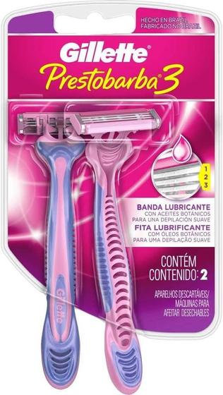 Imagem de Aparelho barbear gillette prestobarba 3 feminino 2 uni