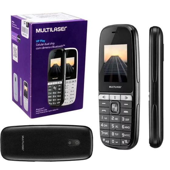 Imagem de Aparelho Celular Simples Para Idoso Up Play Multilaser Preto