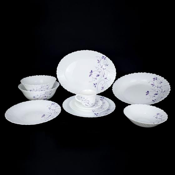 Aparelho de Almoço / Jantar Estampado Opaline com Tigelas C/ 25 Und Menor preço em Aparelho de Almoço / Jantar Estampado Opaline com Tigelas C/ 25 Und