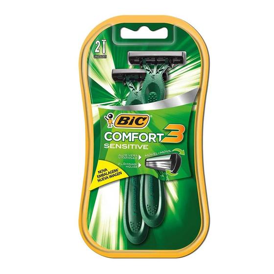 Imagem de Aparelho de Barbear Bic Comfort 3 Sensitive 2 Unidades