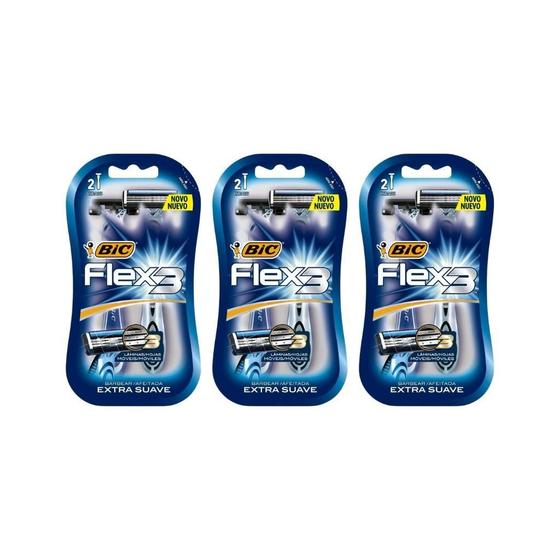 Imagem de Aparelho De Barbear Bic Flex 3 Com 2Un-Kit C/3Un