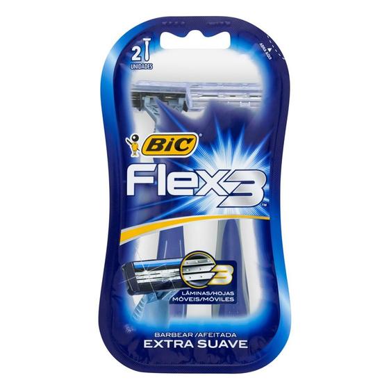 Imagem de Aparelho de Barbear Bic Flex 3 Extra Suave com 2 Unidades