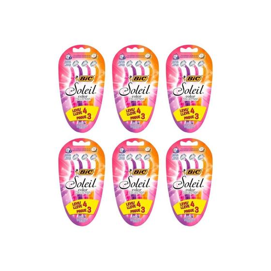 Imagem de Aparelho De Barbear Bic Soleil Com 4 - Kit C/6Un
