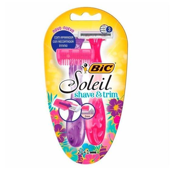 Imagem de Aparelho De Barbear Bic Soleil Shave E Trimmer  - 2 Unidades