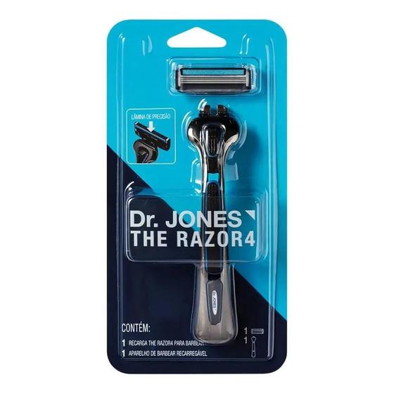 Imagem de Aparelho de barbear Dr Jones Razor 4 c/1 Recarga