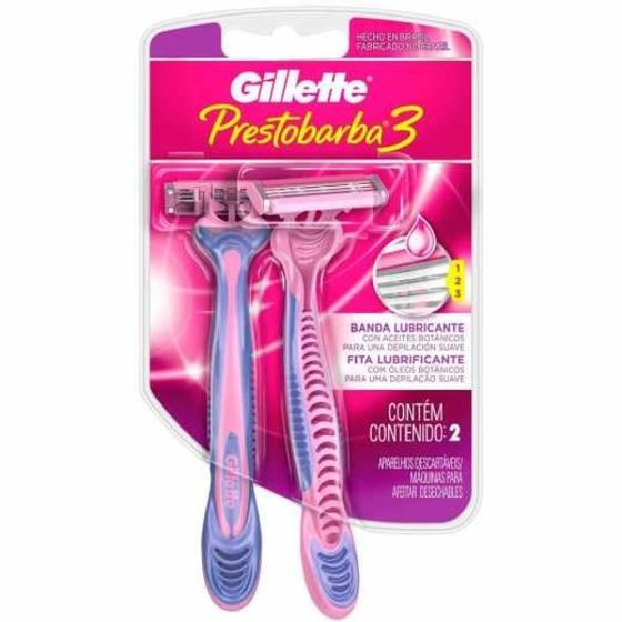 Imagem de Aparelho de barbear feminino Gillette Prestobarba 3 c/ 2un
