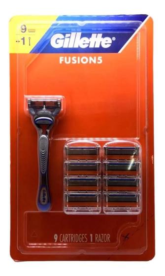 Imagem de Aparelho de Barbear Gillette Fusion5 com 9 cartuchos