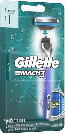 Imagem de Aparelho de Barbear Gillette Mach3 Acqua-Grip 1 unidade