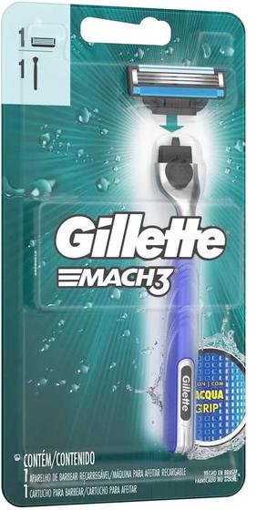 Imagem de Aparelho de Barbear Gillette Mach3 Aqua Grip - Gillette