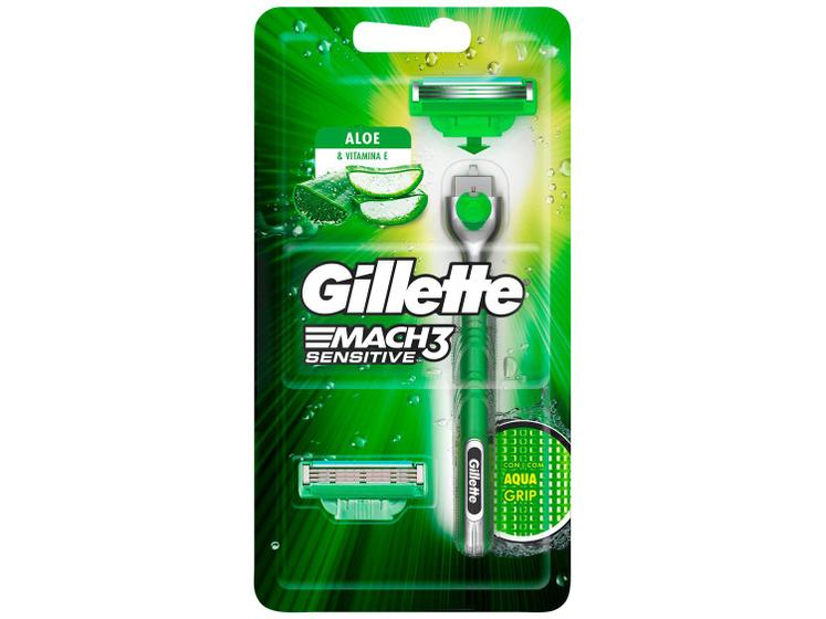 Imagem de Aparelho de Barbear Gillette Mach3 Aqua-Grip 