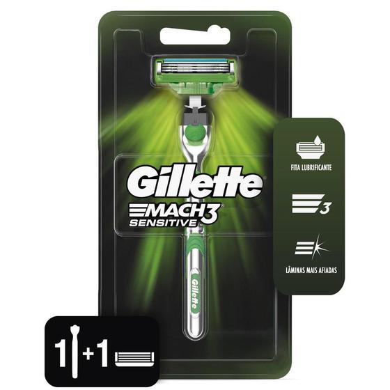 Imagem de Aparelho de Barbear Gillette Mach3 Sensitive