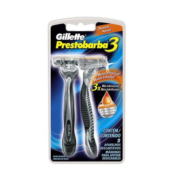 Imagem de Aparelho De Barbear Gillette Prestobarba 3 Com 2 Unidades