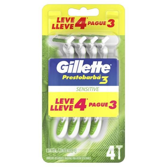 Imagem de Aparelho De Barbear Gillette Prestobarba 3 Sensecare Leve 4 Pague 3
