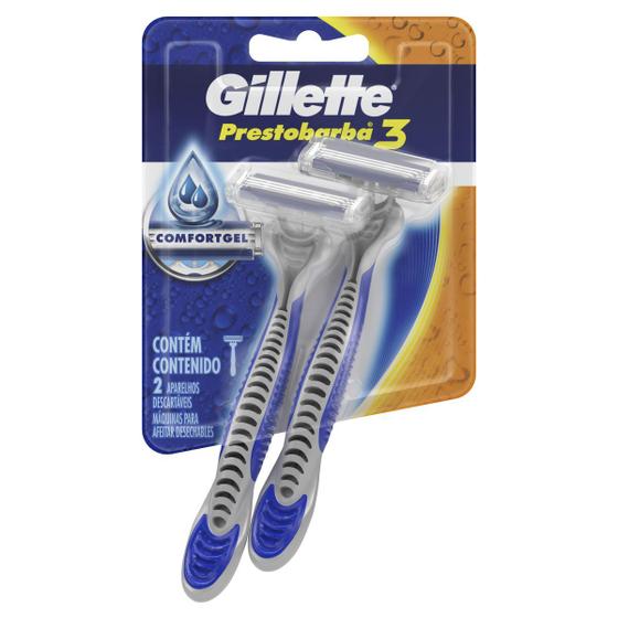 Imagem de Aparelho de Barbear Gillette Prestobarba3 2 unidades