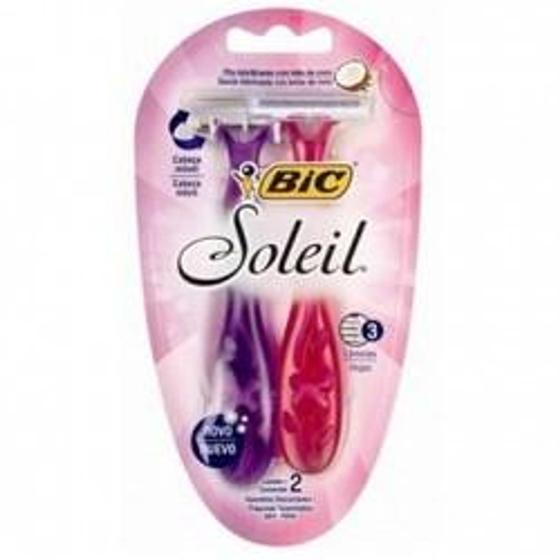 Imagem de Aparelho de Depilação Bic Soleil Rosa/Roxo 2 unidades