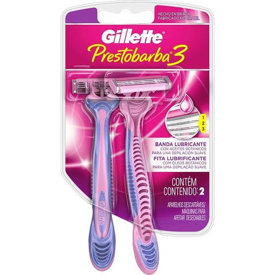 Imagem de Aparelho De Depilação Gillette Prestobarba 3 Com 2 Unidades