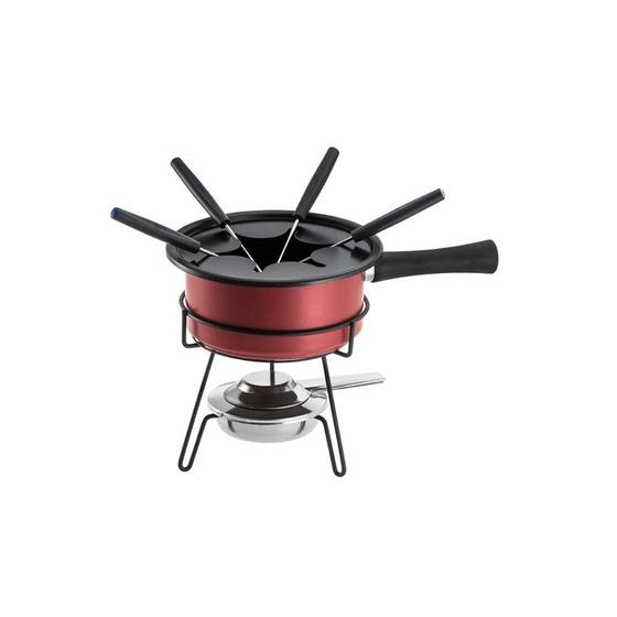 Aparelho de Fondue Antiaderente Aspen Vermelho 8 peças Forma Forma