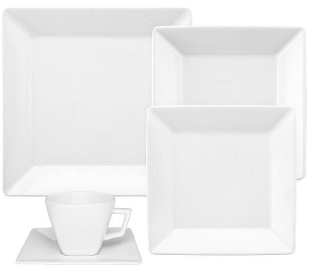 Aparelho De Jantar 30 Peças Porcelana Quartier White Oxford Imagem de Aparelho De Jantar 30 Peças Porcelana Quartier White Oxford