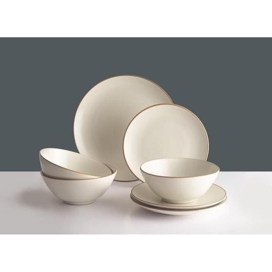 Aparelho de Jantar Bege com 18 Peças - Mason Cash Imagem de Aparelho de Jantar Bege com 18 Peças - Mason Cash