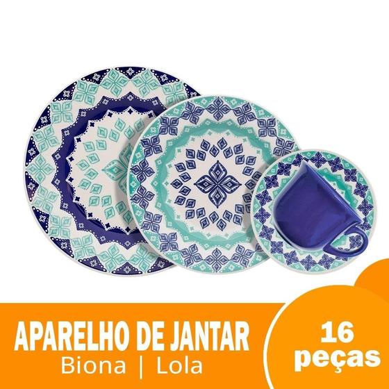 Imagem de Aparelho de Jantar/Chá Biona Lola 16 Peças