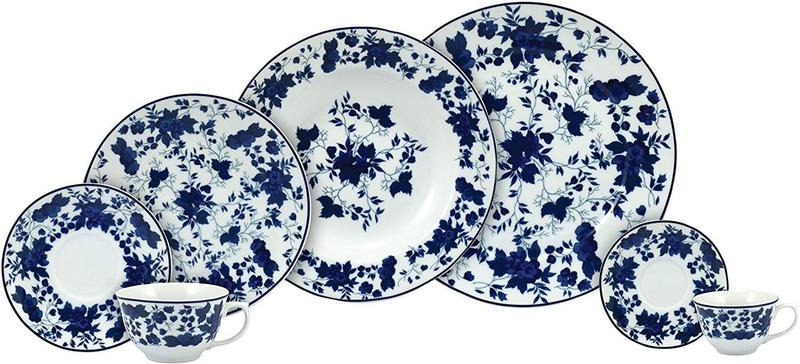 Imagem de Aparelho de jantar chá e café 42 peças folhagem azul porcelana schmidt