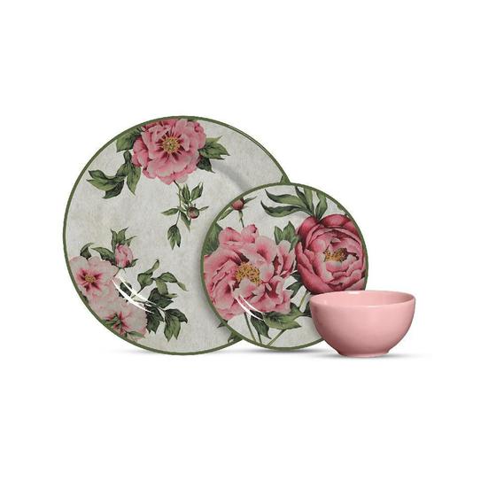 Imagem de Aparelho De Jantar Com 12Pcs Peonia Com Bowl Rosa Suave