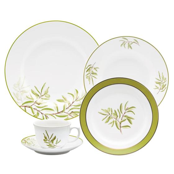 Imagem de Aparelho de Jantar de 30 Peças Flamingo Oliveiras Oxford Porcelanas