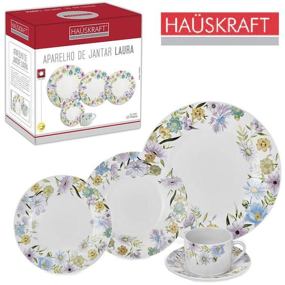 Aparelho de jantar de porcelana laura hauskraft com 20 pecas na caixa Menor preço em Aparelho de jantar de porcelana laura hauskraft com 20 pecas na caixa