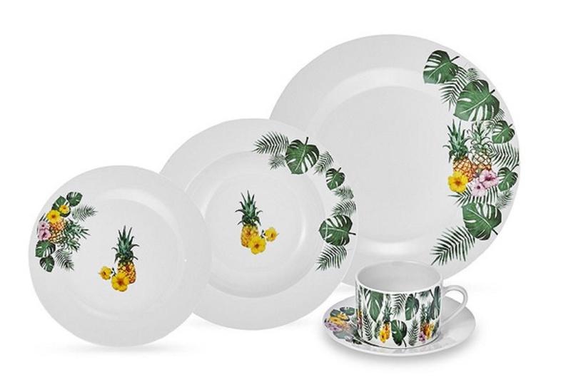 Imagem de Aparelho De Jantar De Porcelana Tropical 30 Peças