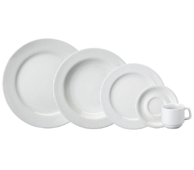 Imagem de Aparelho De Jantar e Chá 20 Peças Branco Porcelana Schmidt 1a.