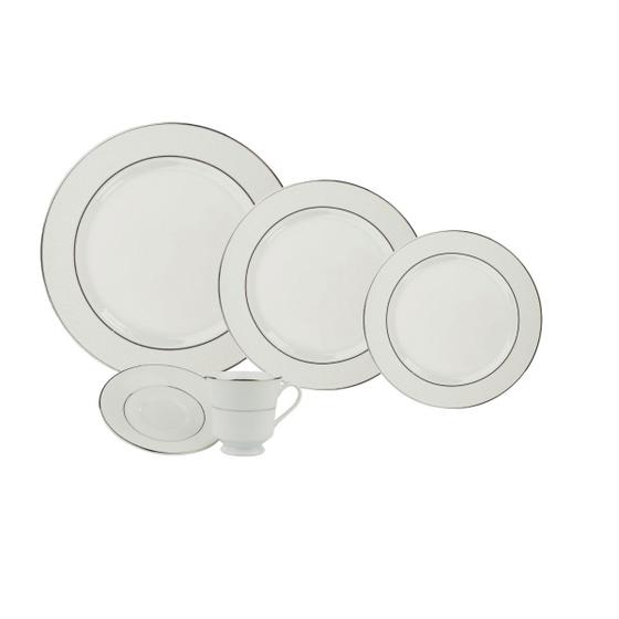 Imagem de Aparelho de Jantar e Chá Porcelana Schmidt 30 peças - Dec. Renda Branca 0163