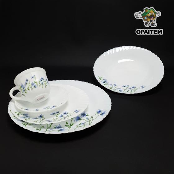 Aparelho de Jantar Estampado c/ 30 und - Opaline Menor preço em Aparelho de Jantar Estampado c/ 30 und - Opaline