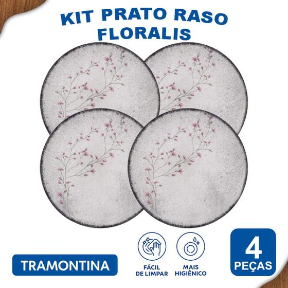 Aparelho de Jantar Floralis Tramontina Jogo de Pratos Rasos, Fundos e Sobremesa com Opções de Kits Menor preço em Aparelho de Jantar Floralis Tramontina Jogo de Pratos Rasos, Fundos e Sobremesa com Opções de Kits