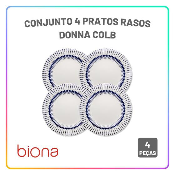 Imagem de Aparelho de Jantar Oxford Donna Colb Jogo de Pratos Rasos, Fundos e Sobremesa Cerâmica Opções de Kit