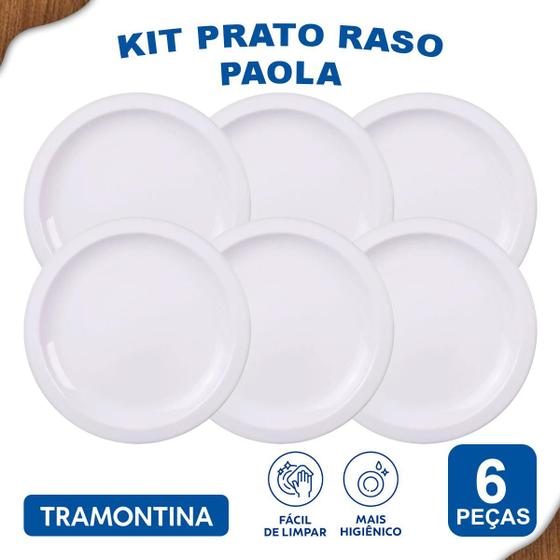 Imagem de Aparelho de Jantar Paola Tramontina Jogo de Pratos Raso, Fundo e Sobremesa com Opções de Kits