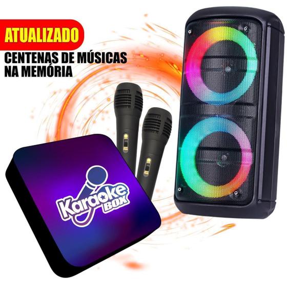 Imagem de Aparelho De Karaoke Box Com Pontuação + 2 Mic + Cx De Som