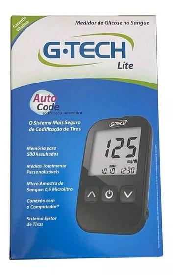 Imagem de Aparelho de Medir Glicose G Tech Lite Completo - G Tech