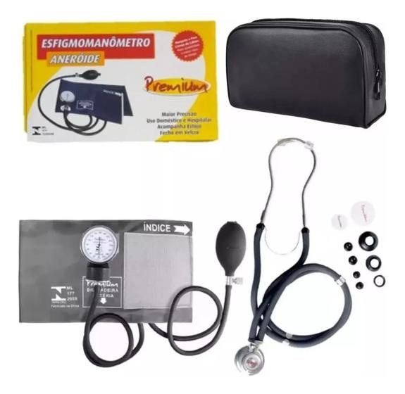 Aparelho De Medir Pressão Manual + Esteto Duplo Profissional - Premium ...