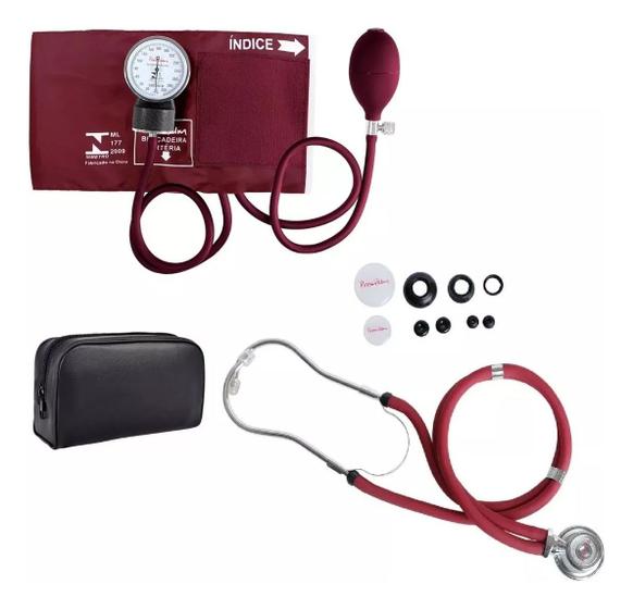 Aparelho De Medir Pressão Manual + Esteto Duplo Profissional - Premium ...