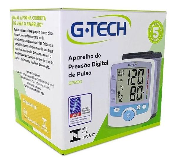 Imagem de Aparelho De Pressão Arterial Digital Automático De Pulso GP200 G-TECH
