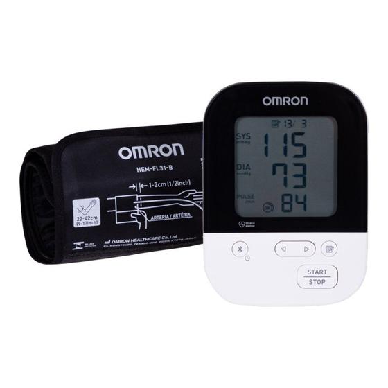 Imagem de Aparelho de Pressão de Braço Omron HEM-7156T Connect Bluetooth Branco