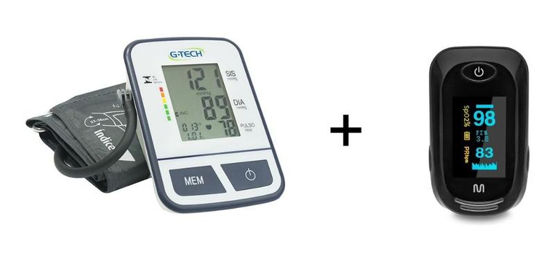 Imagem de Aparelho De Pressão Digital Automático De Braço BSP11 + Oximetro De Dedo Com Curva