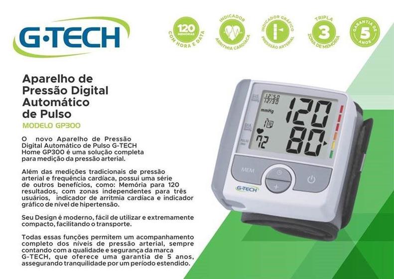 Imagem de Aparelho de Pressão Digital Automático de Pulso - Modelo GP300