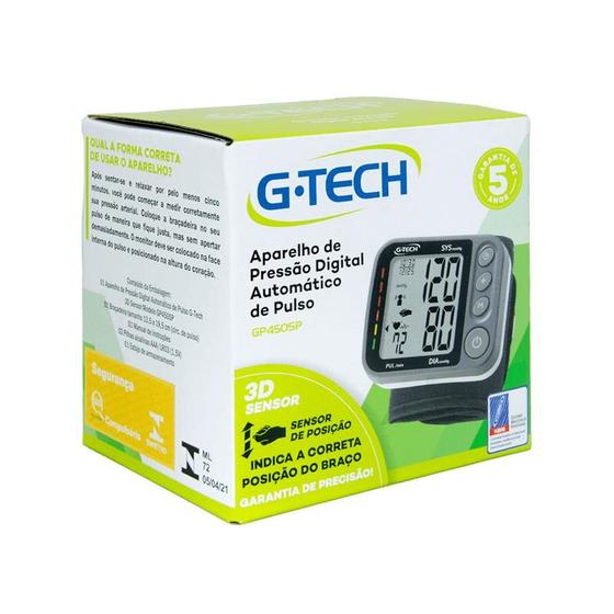 Imagem de Aparelho de Pressão Digital G-Tech GP450 Pulso 1 Unidade