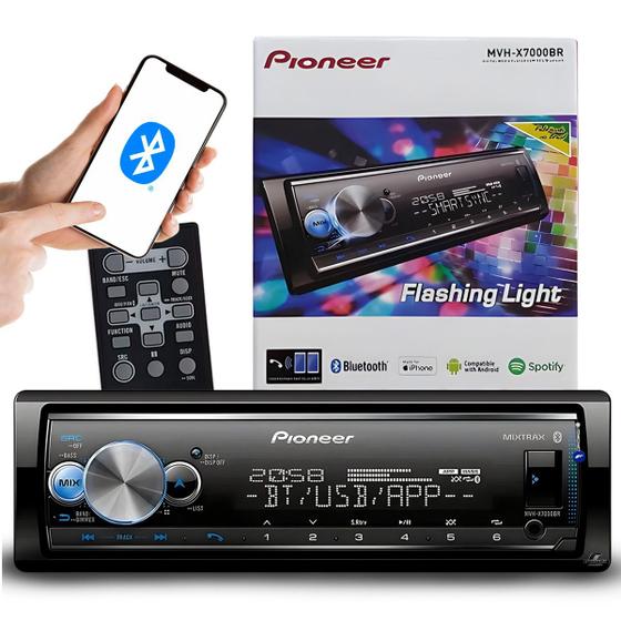 Imagem de Aparelho de Som Pioneer Bluetooth Usb Sem Toca Cd Mvh-x7000br 3 Saídas Rca Spotify