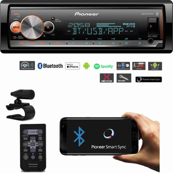 Aparelho de Som Pioneer Mp3 Mvh-x3000br Usb Bluetooth Menor preço em Aparelho de Som Pioneer Mp3 Mvh-x3000br Usb Bluetooth