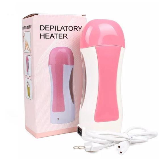 Aparelho Depilatorio Aquecedor de Cera Roll On Pêlos Remoção Rosa Menor preço em Aparelho Depilatorio Aquecedor de Cera Roll On Pêlos Remoção Rosa