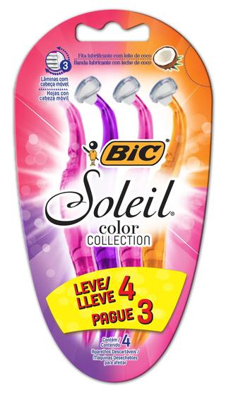 Imagem de Aparelho Depilatório Bic Soleil Color Pague 3 e Leve 4 Unidades