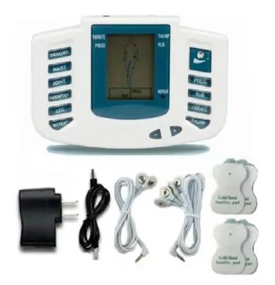 Imagem de Aparelho Digital Fisioterapia Tens Fes Massagem Profissional Tela LCD Grande