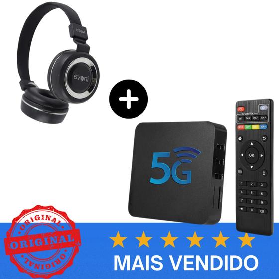 Aparelho Full Box Streaming Converte Tv normal em Smart - PLUS + FONE INOVA COM FIO - MXXX Imagem de Aparelho Full Box Streaming Converte Tv normal em Smart - PLUS + FONE INOVA COM FIO